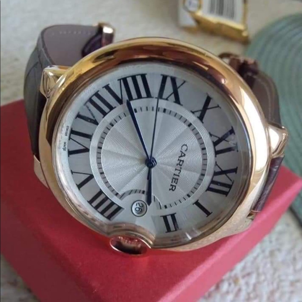 Leather watch.